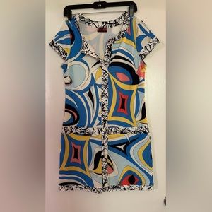 "Isle" Women's Multicolor Dress Made in Turkey Size Small